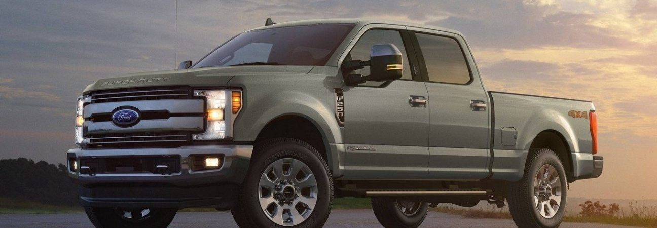 2019 Ford Super Duty riverside at sunset